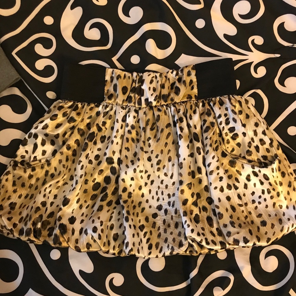 Cheetah print skirt